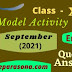 Model Activity Tasks | English | CLASS 10 | September | 2021 | PDF | Question & Answer