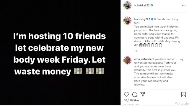 Two fans are going home with 100k each as i show off my new butt– Bobrisky Vows