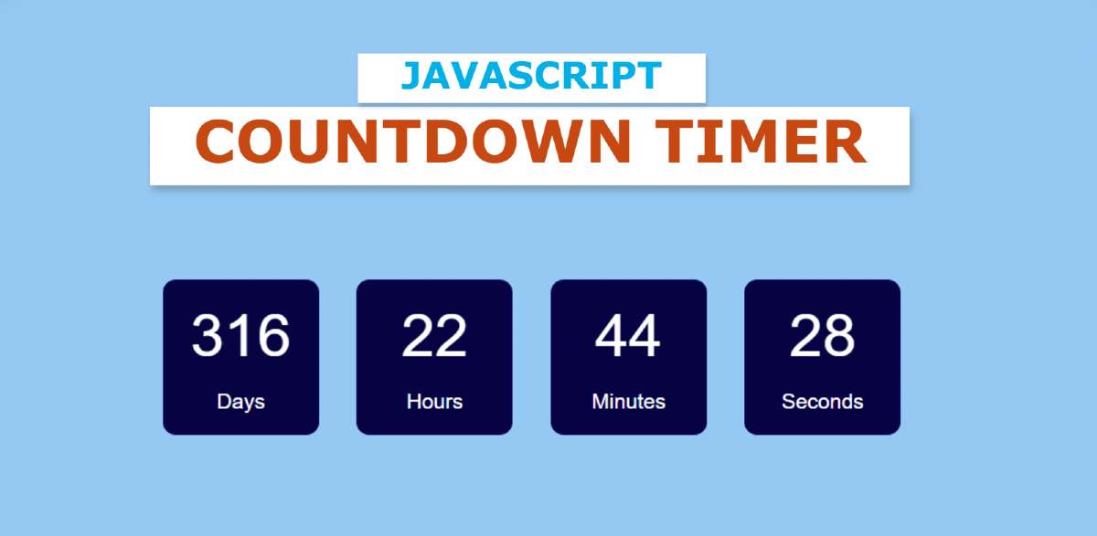 Simple Countdown Timer using JavaScript