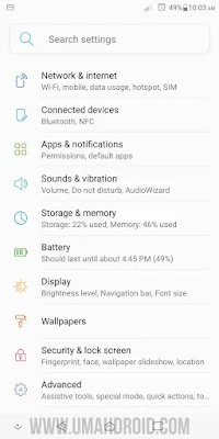 Pengaturan Android Pie Zenfone 5 ZE620KL