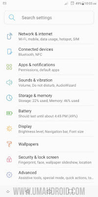 Pengaturan Android Pie Zenfone 5 ZE620KL