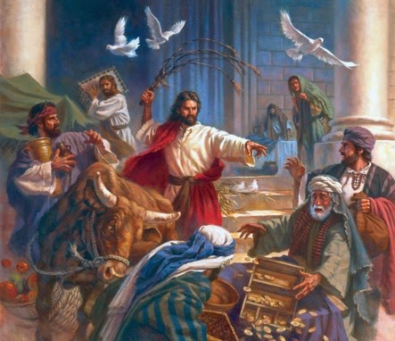 Resultado de imagem para Jesus entrou no Templo e começou a expulsar os vendedores