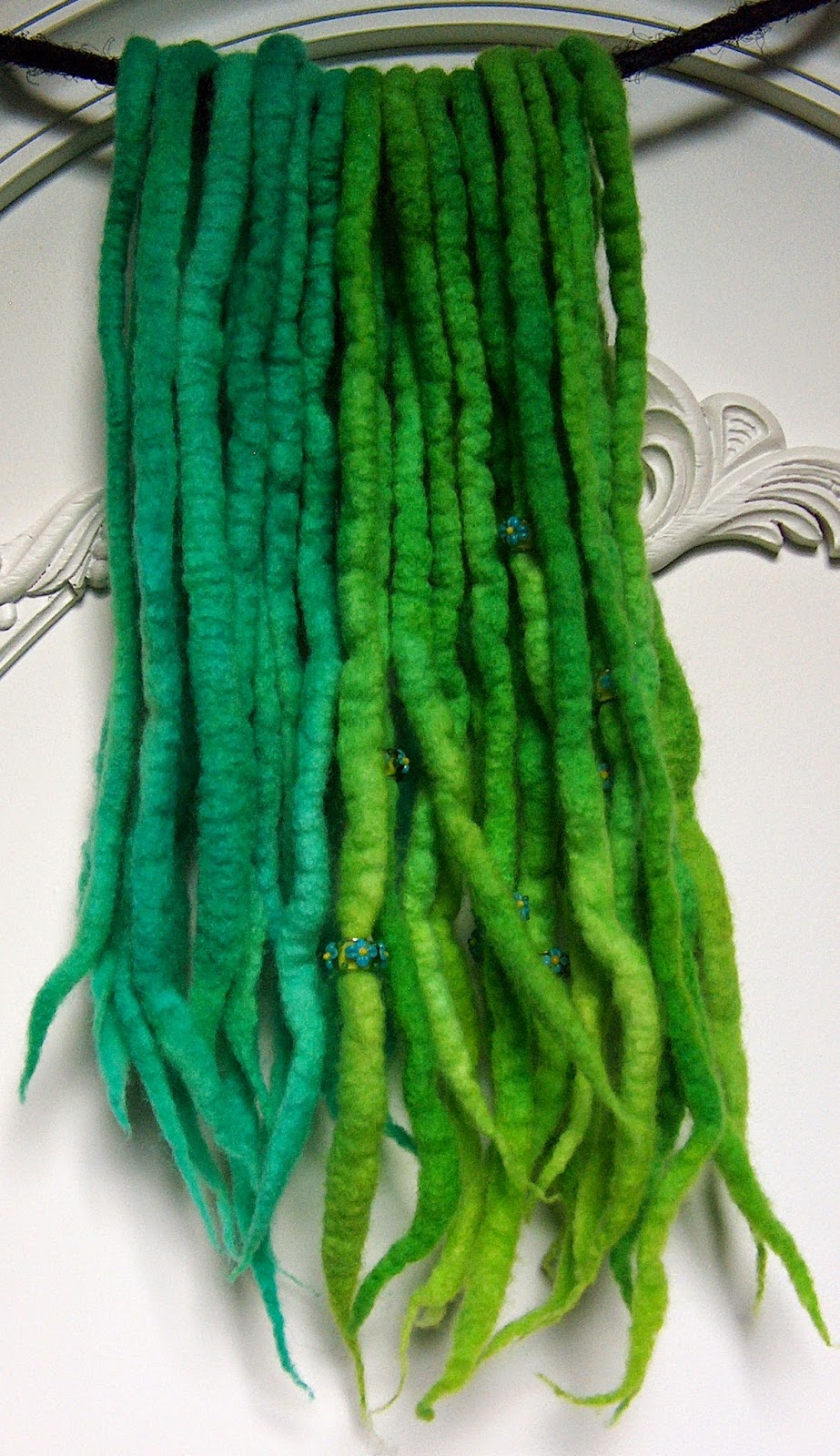 Hair Extensions Cyberlox Dreadfalls Fringe Synthetic Hair Accessories "Green Bean