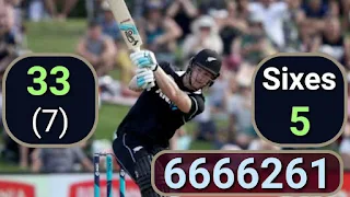 34-runs Record Over for New Zealand James Neesham 5 Sixes in an over Highlights