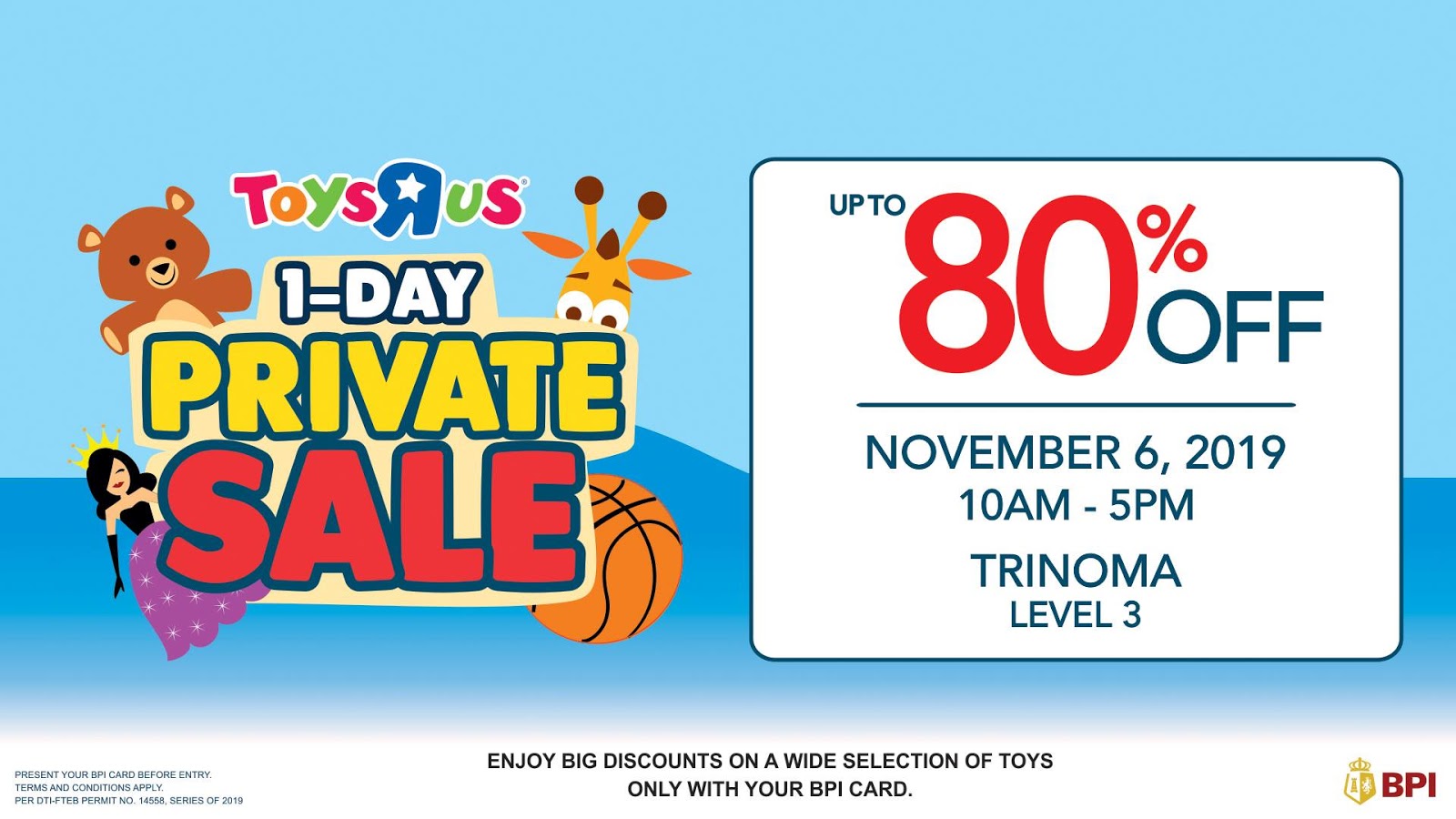 Manila Shopper Toys R Us TriNoma Private SALE Nov 6 2019