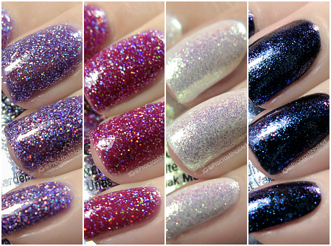 Swatches of the My Little Pony by China Glaze Color is Magic! Collection