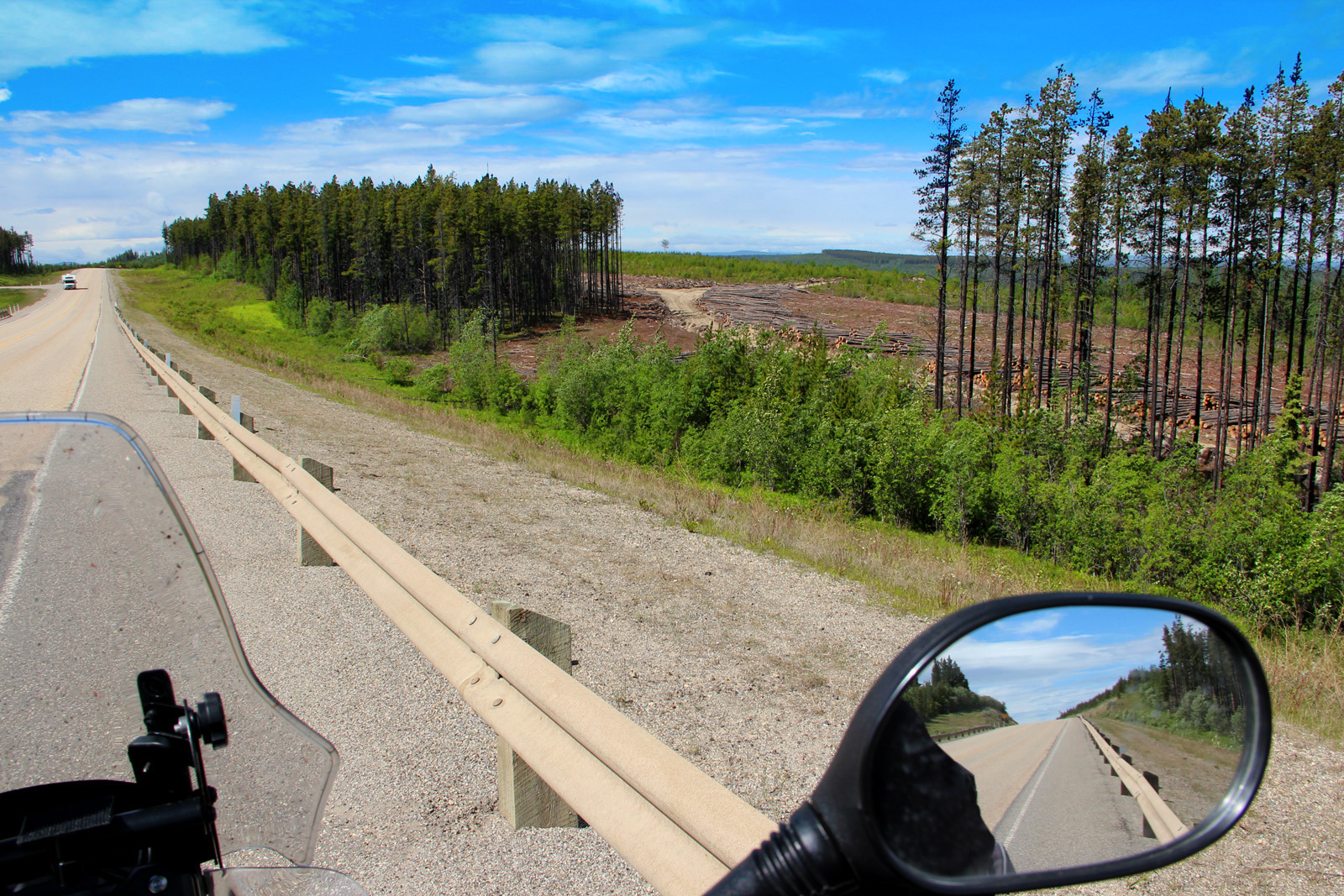 Riding the USA Day 7 Hinton, Alberta Charlie Lake, British Columbia