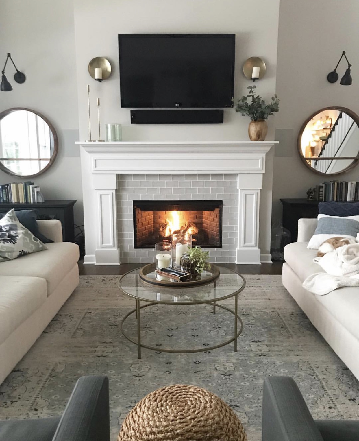 How to add character to a boring fireplace Thrifty Decor Chick