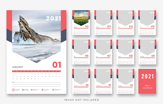 New 2021 Photoshop calendar PSD Template Free Dwonlode