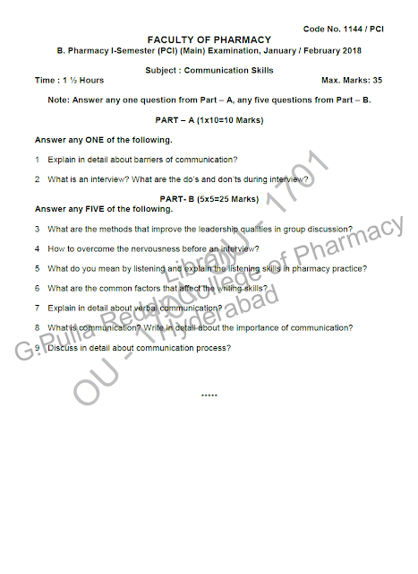Osmania University B Pharmacy I Semester PCI Main Subject osmania-university-b-pharmacy-i-semester-pci-main-subject