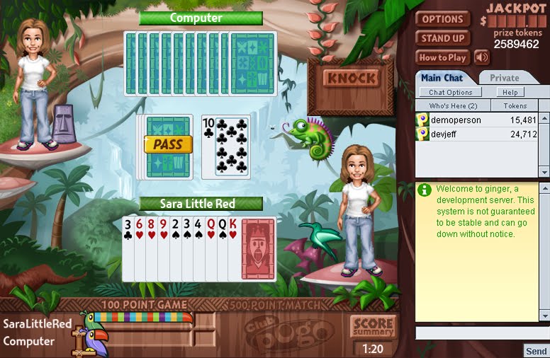 Little Red Head Design Game Art for Jungle Gin Pogo Game