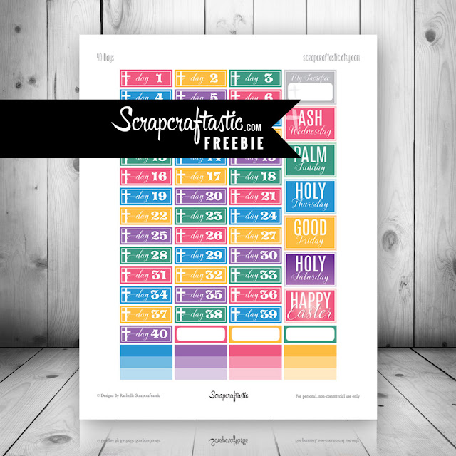 Scrapcraftastic Lent/Lenten Daily Tracker Countdown Printable