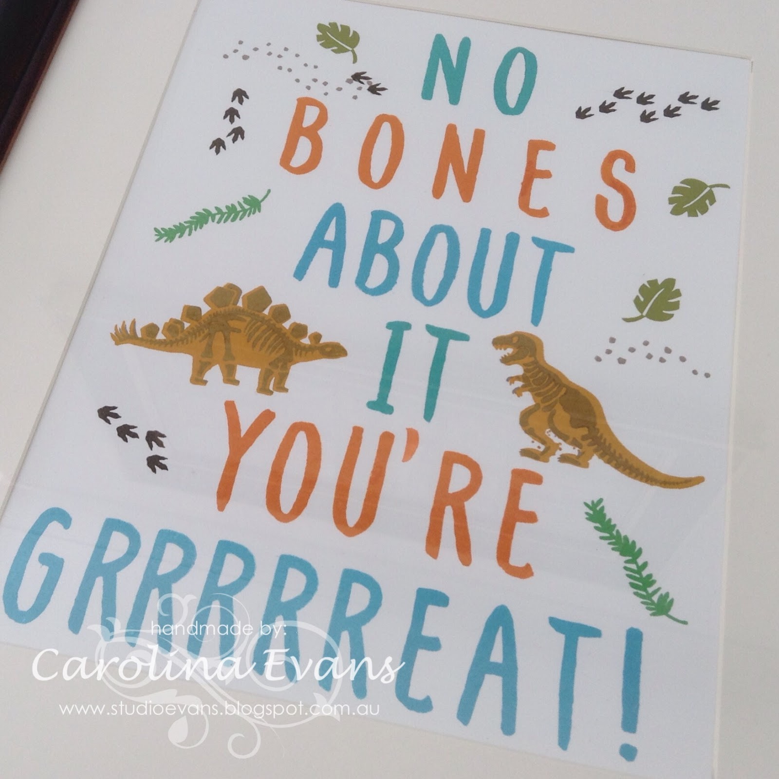 Carolina Evans - Stampin' Up! Demonstrator, Melbourne Australia: No Bones About It - Dinosaur