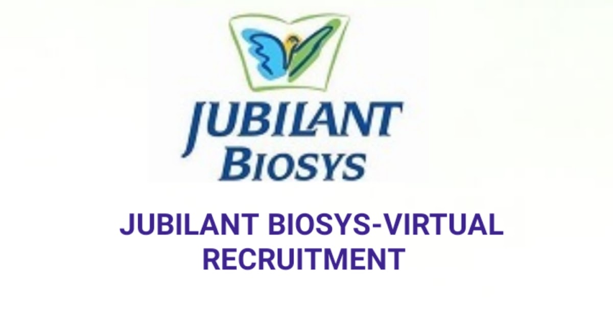 Jubilant BiosysVirtual Recruitment