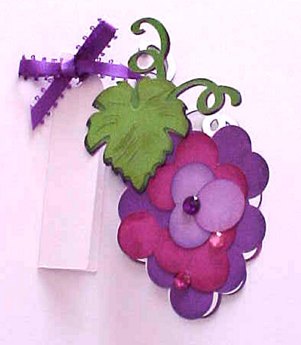 Paper Craft Creations Elegant Grapes Gift Tag & Card
