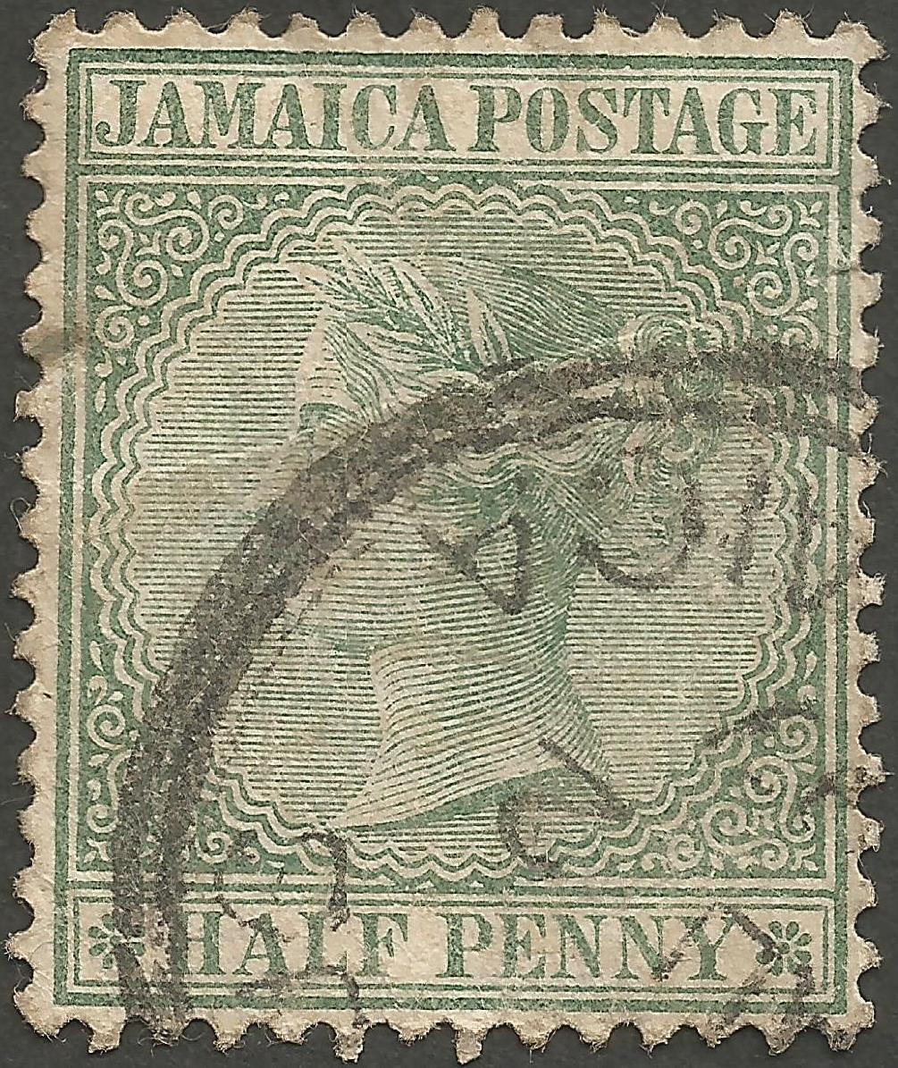 Stamps Stamp Jamaica (1883) Queen Victoria half penny