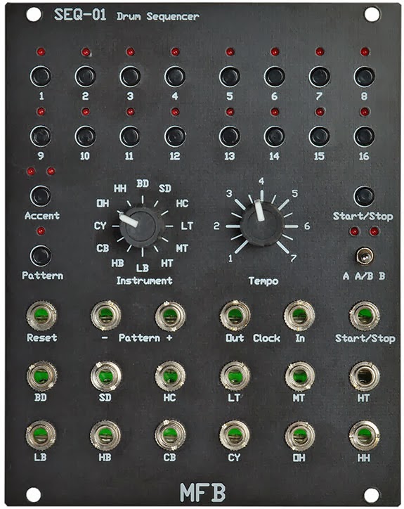 MATRIXSYNTH MFB SEQ01 Drum Sequencer & Eurorack Synthesizer Drum Modules