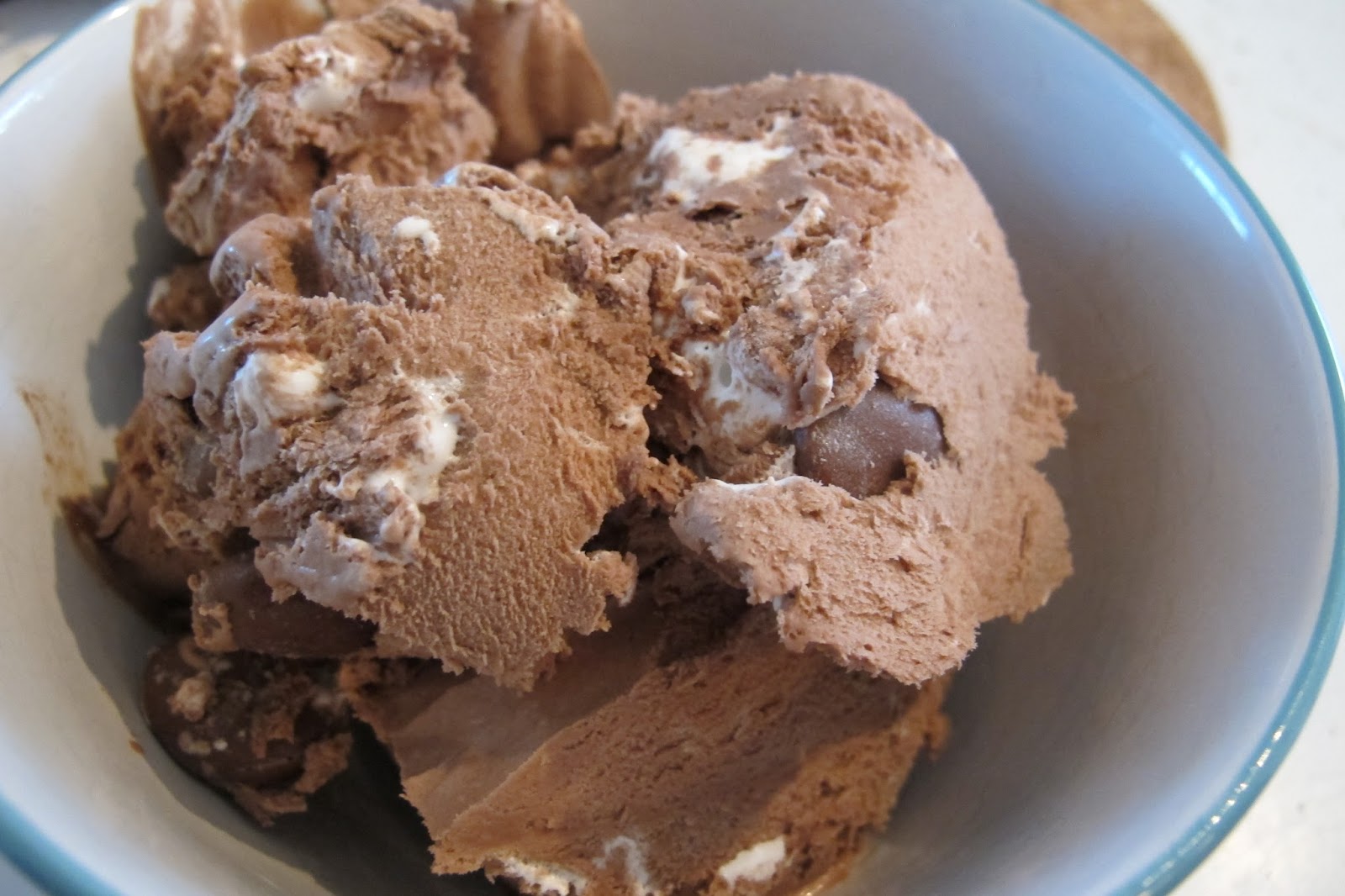 Laura's Culinary Adventures Chocolate Ice Cream with Marshmallow Swirl