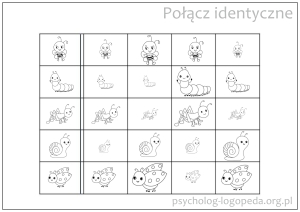 cwiczenia percepcji wzrokowej przedszkole cwiczenia dla dzieci owady