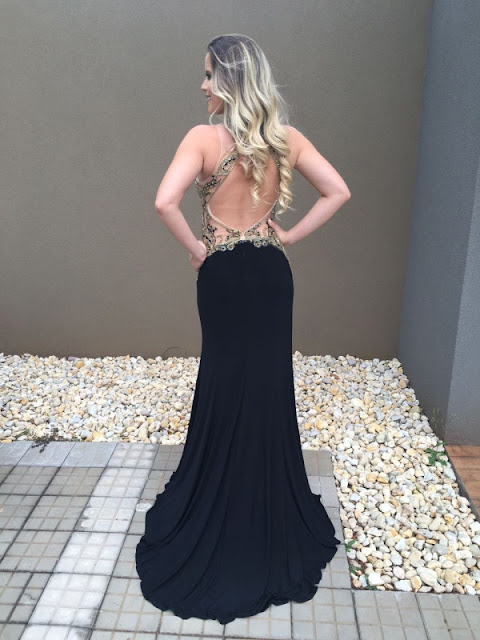 vestido de festa preto longo