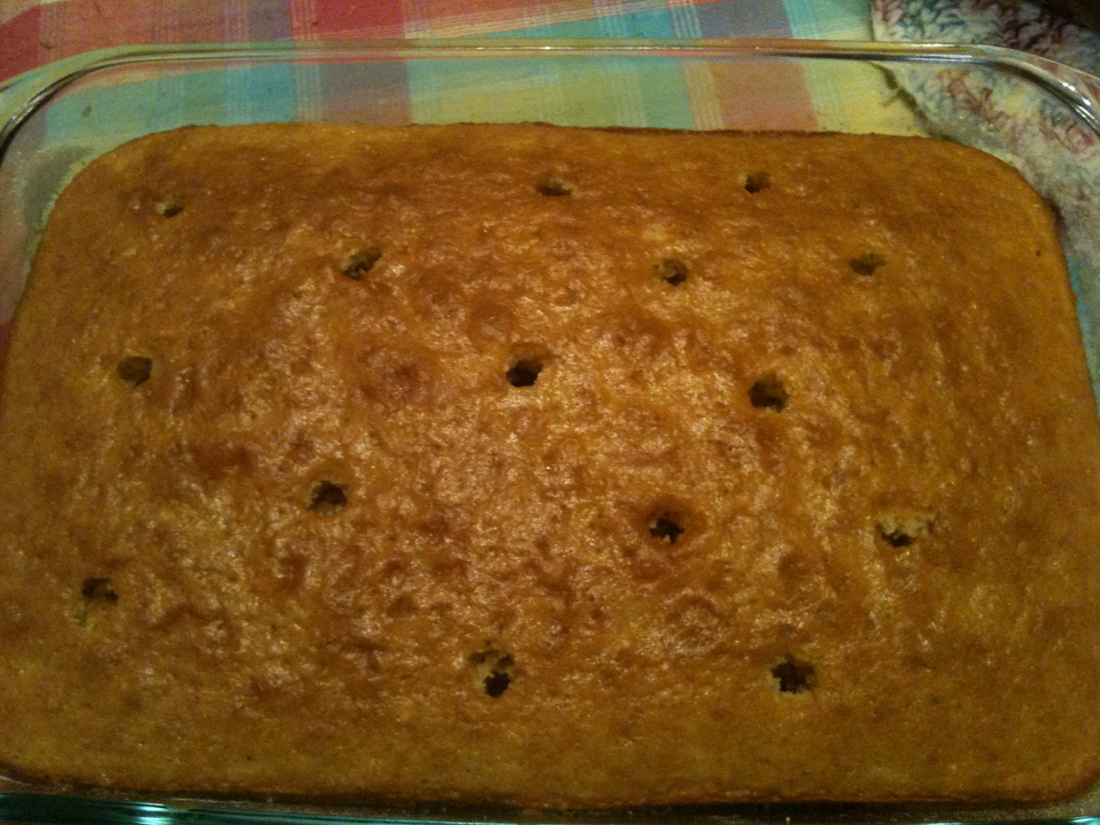 Red Hot Cinnamon Apple Poke Cake