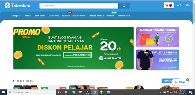 New Blanter Tokoshop Blogger Template Main Features