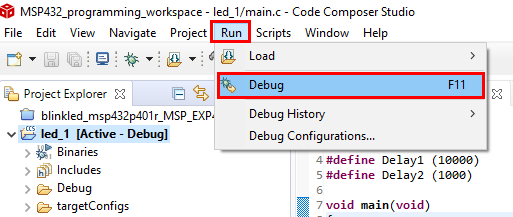 How To Debug and Load Project Using Code Composer Studio | Robotics ...