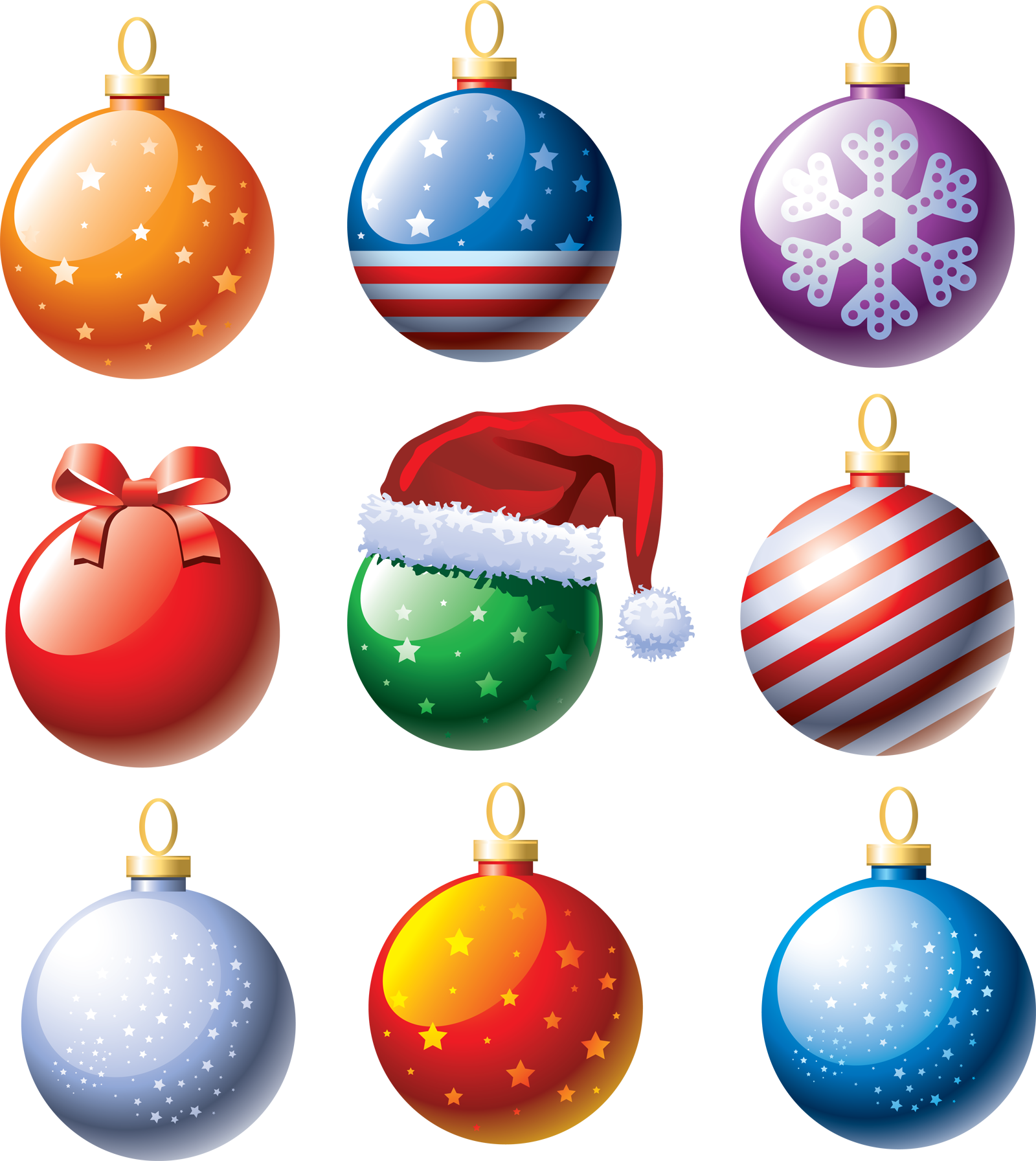 новогодние шары рисунок. цветные новогодние украшения. маленькие снеговички. новый год клипарт. елочные игрушки рисунок для детей.