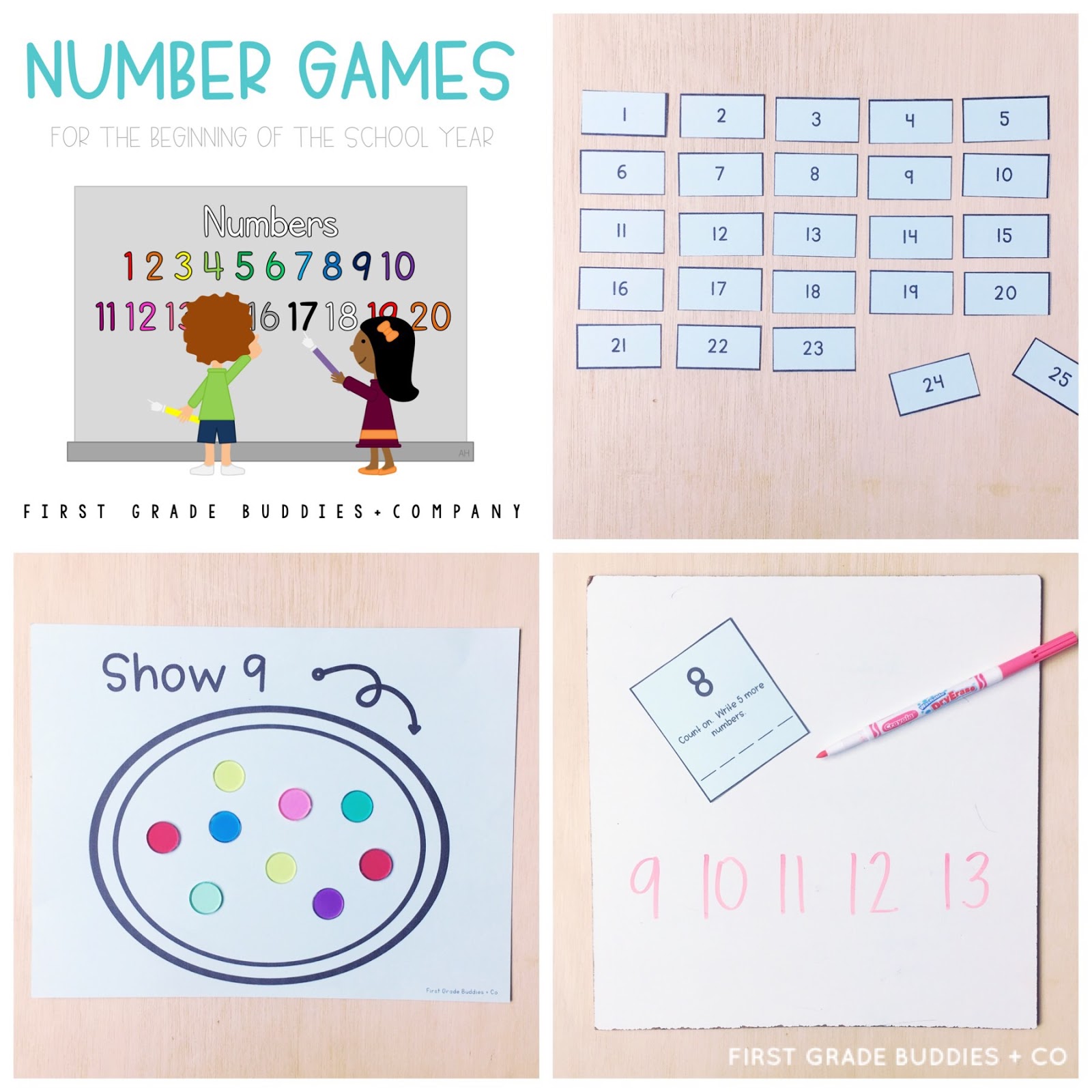 Simple Math Games to Practice Counting First Grade Buddies