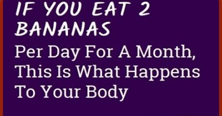 2 bananas a day weight loss