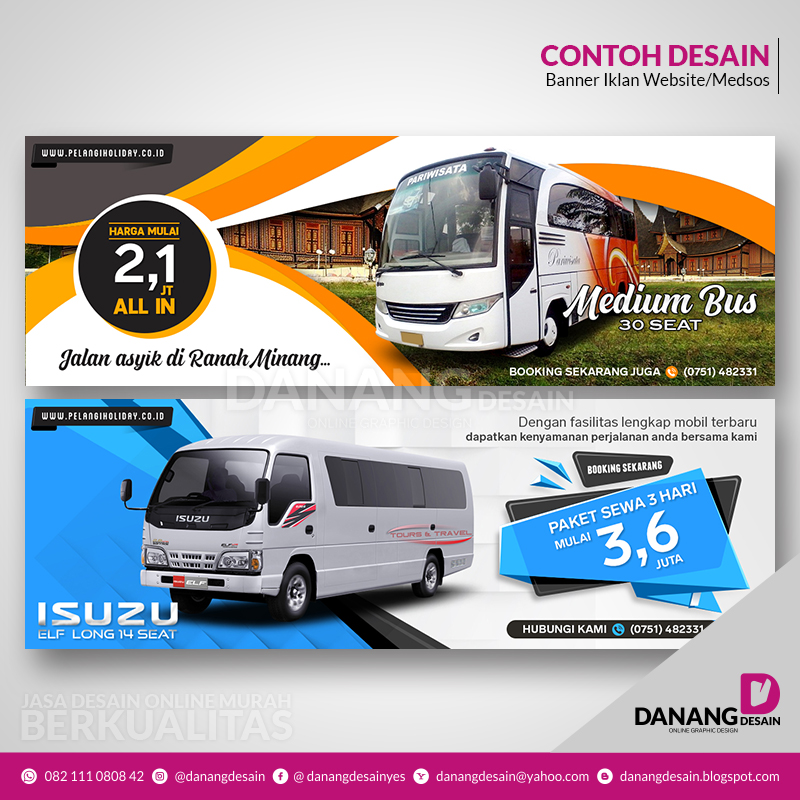 Contoh Desain Spanduk Banner/Iklan Website/Medsos Rental