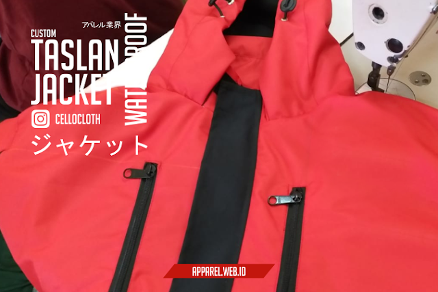 Custom Bikin Jacket Taslan Outdoor Premium Resleting YKK - Konveksi Jacket Waterproof