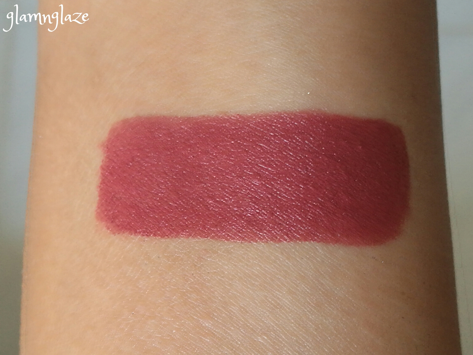 GlamNGlaze Review GOSH's Velvet Touch Matt Lipstick Shade 023, Chestnut