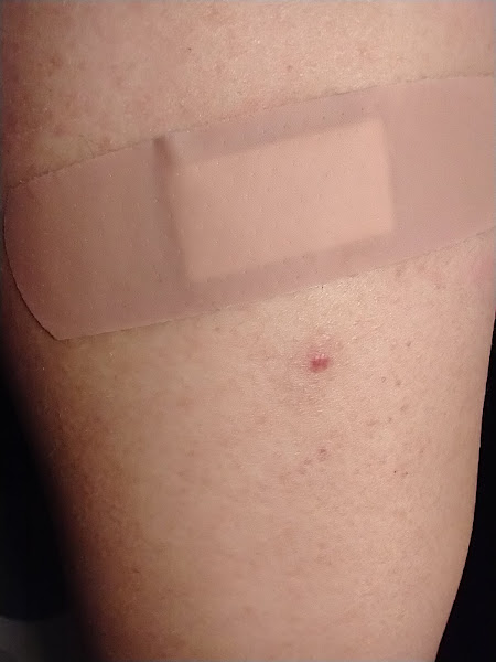 vaccine shot adhesive bandage