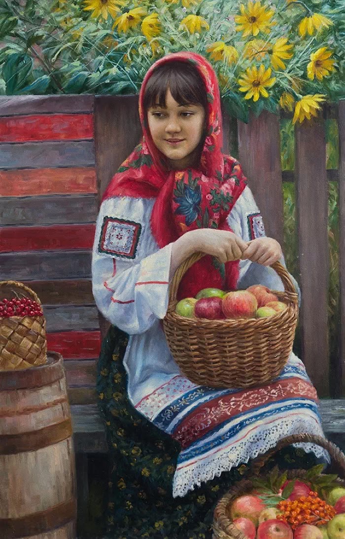 Осенний сбор урожая Российский художник. Юлия Бакаева