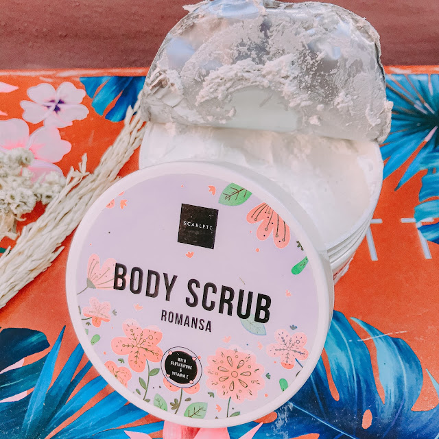 review scarlett whitening body scrub