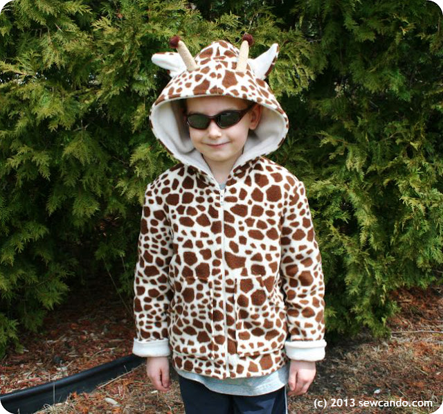 giraffe hoodie animal print