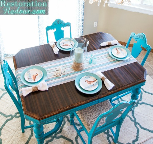 Simple Beach Table with 3 Decor Essentials