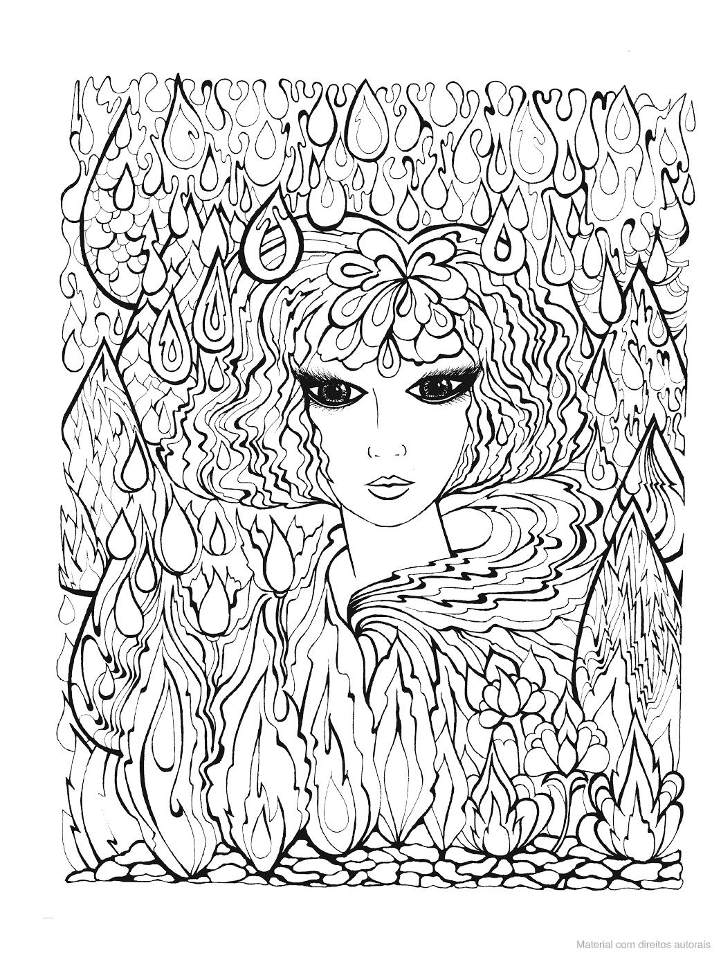 Creative Haven - Fanciful Faces - Livros Para Colorir