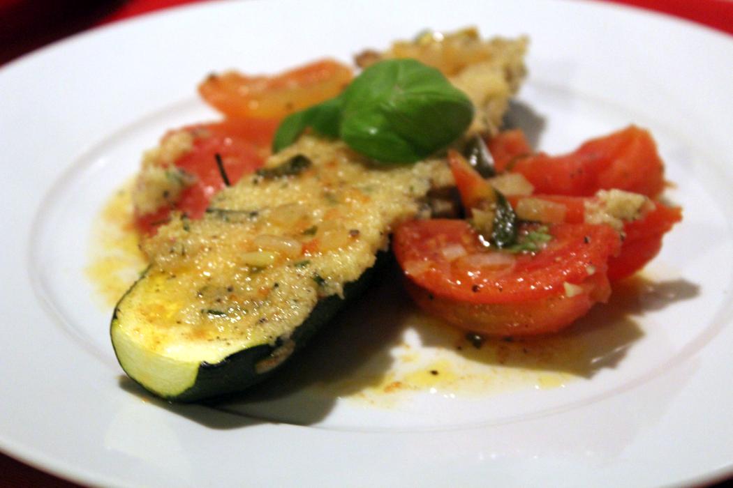 Zucchini gebacken auf Tomatenbett – glatzkoch.de
