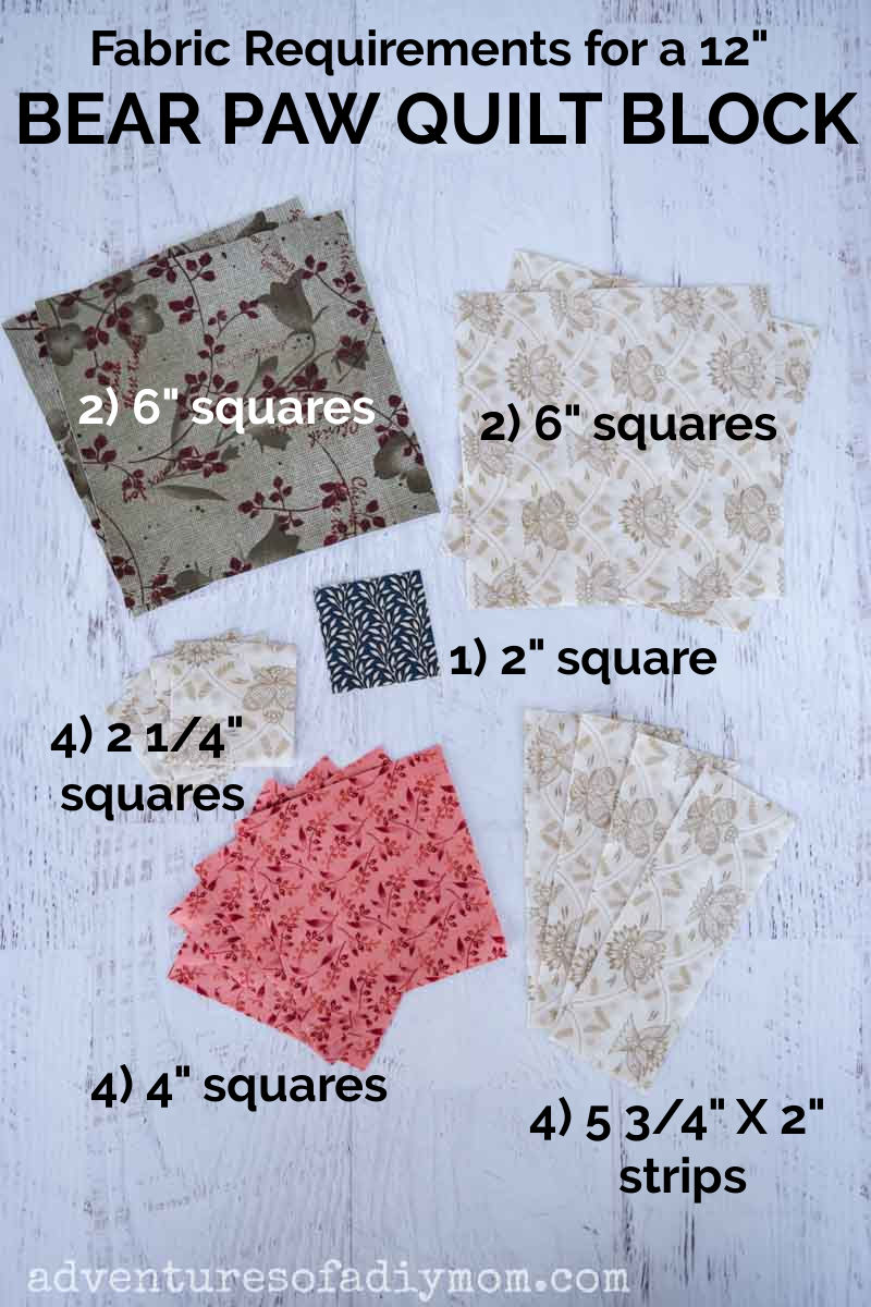 Bear Paw Quilt Block Adventures Of A DIY Mom bear-paw-quilt-block-adventures-of-a-diy-mom