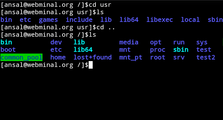 linux command cd back