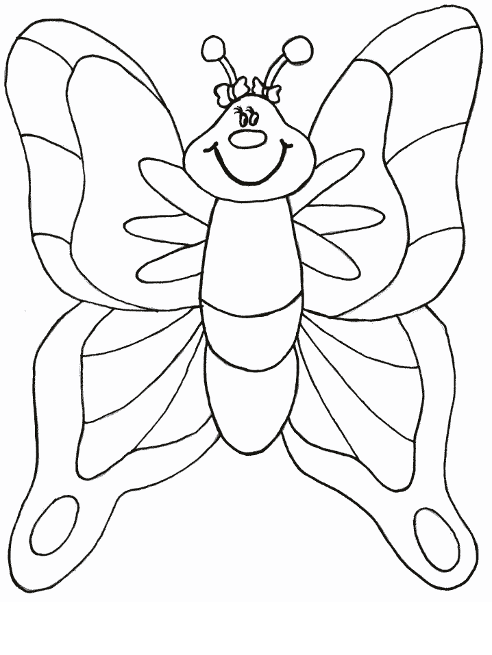Desenhos - Borboleta Alegre - Colorir e Pintar - QDB