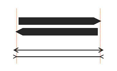 In such cases, you may have to cheat a little bit, nudge some elements around, make one of the lines longer than the other - do whatever it takes to eliminate the optical illusion and make things look aligned: 