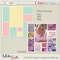 Template : Pocket Scrapping Challenge Template by SnickerDoddle Designs
