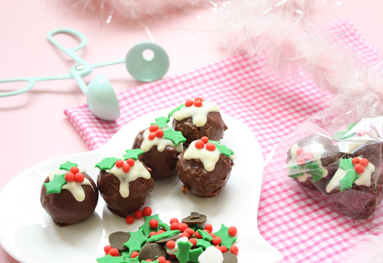 festive gingerbread truffles
