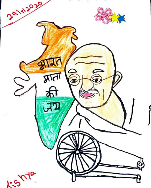Expert Verified easy drawing of Mahatma gandhi  Brainlyin