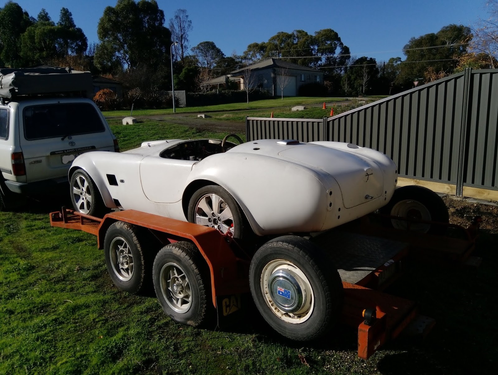 Classic Revival AC Cobra Replica SC 427 : The Cobra body totally stripped and off to the painters.