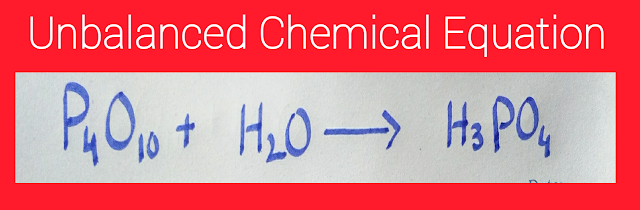 unbalanced chemical equation