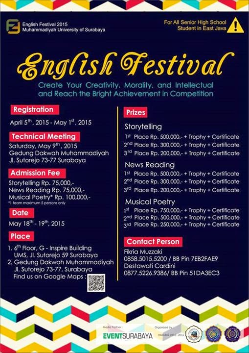 English Festival Universitas Muhammadiyah Surabaya Ilmu Bahasa
